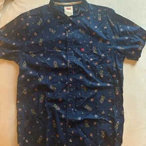 Levis Printed Short Sleeve Button Down